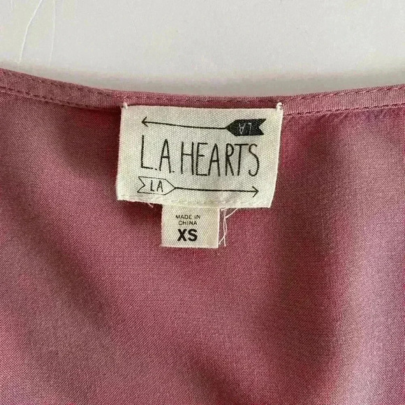 L.A. Hearts Pink Dress Lace Hem - Picture 3 of 6